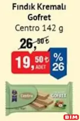 CENTRO FINDIK KREMALI GOFRET 142 G